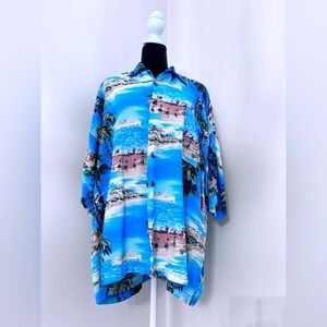 Monzini Collection Vintage Hawaiian Shirt Size XL